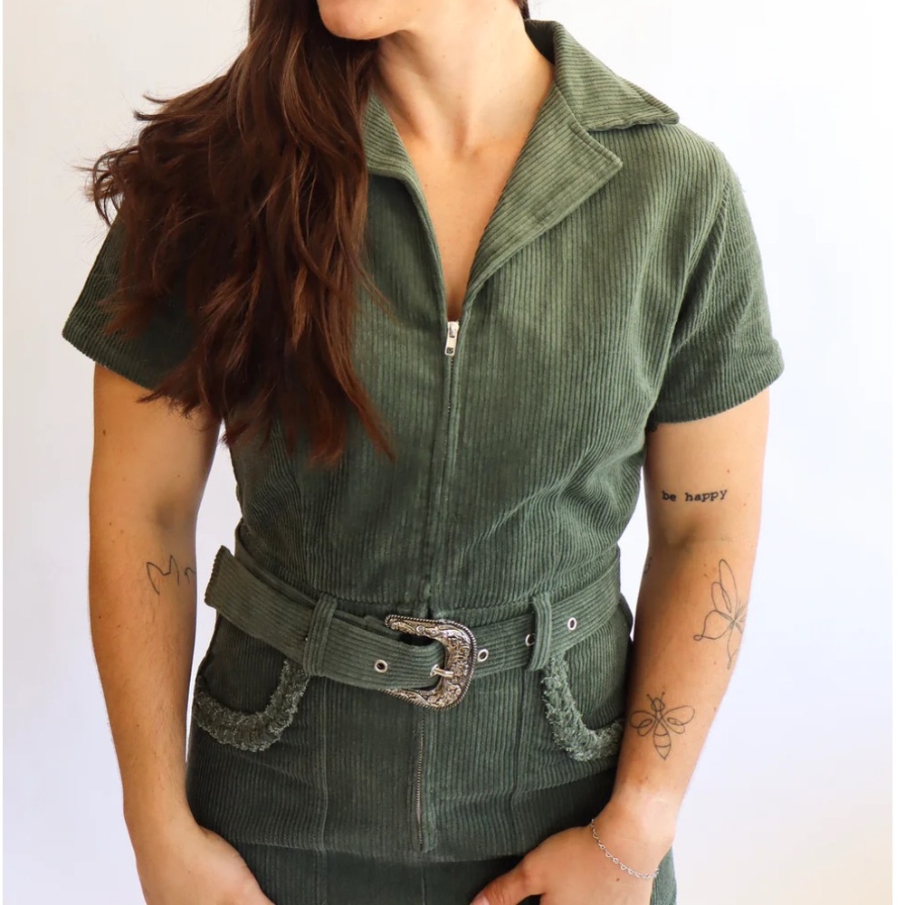 Entro Green Mini Dress - Picture 3 of 7